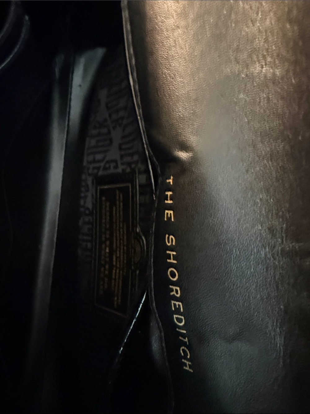 Kurt Geiger Black Shoulder Bag with Gold Chain - Picture 3 of 3